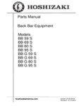 Hoshizaki BB Series Parts Manual Hoshizaki BB Series Parts Manual