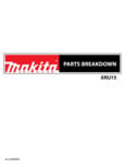 Makita Cordless Grass Trimmer XRU15 Parts Breakdown
