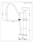 ServSense SS Pump Dimension Diagram for 651CPD2IP, 651CPSSI2LP