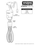 Waring Immersion Blender w/ Whisk Parts Diagram