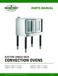 Electric Convection Oven Parts Manual