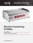 Avantco Electric Griddles Install Guide