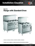 CPG Electric Range with Standard Oven Installation Checklist