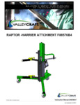 RAPTOR -HARRIER ATTCHMENT F88576B4 Manual