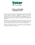 Toter Flammability Document