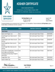 Peach in Syrup Kosher Certification