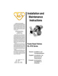 Fume Hood Valves BL-4705 Series Instructions