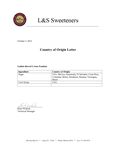 Country of Origin Statement