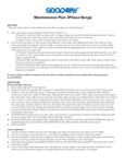 Goodway Vapor Steam Maintenance Instructions