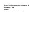 Green Tea, Pomegranate, Raspberry, & Strawberry Tea