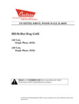 HD36 Hot Dog Grill Manual