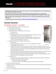 EXTENDED SHUTDOWN & RESTART OF YOUR VULCAN COOKING EQUIPMENT