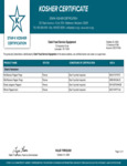Hometown Provisions Kosher Certificate