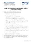Care instructions for fiberglass
