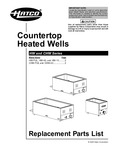 Hatco Countertop Heated Wells Replacement Parts List