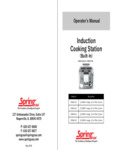 Induction Cooking Station Built-In Operator's Manual