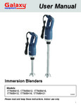 Immersion Blenders Manual