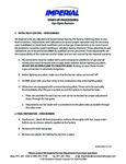Imperial Range Gas Open Burners Start Up Manual
