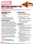 Impossible Ground Pork Cooking Instructions