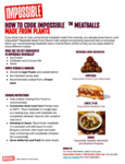 Impossible Meatballs Cooking Instructions