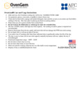 OvenGem Care and Usage Instructions OvenGem Care and Usage Instructions