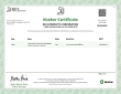 Rich's Kosher Certificate