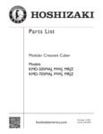 KMD-505 & KMD-705 Parts List