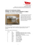 Knockdown 43 and 53 Table Instructions post 9 25 05