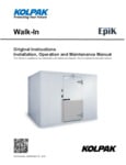 Kolpak Walk-In Installation Operation Manual