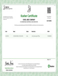Kosher Certification-711CGB91050 Kosher Certification-711CGB91050