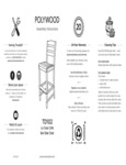 POLYWOOD La Casa Bar Chair Instructions