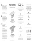 Polywood Lakeside Dining Set Instructions