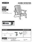 Lifetime 60283 Light Brown Adirondack Chair
