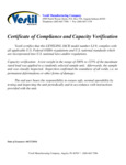 Vestil LJ-9 Certificate of Compliance and Capacity
