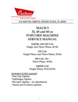 Cretors Mach 5 Popper service manual