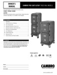 Cambro PCU Manual Cambro PCU Manual