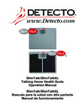 Manual for Cardinal Detecto SlimTalk Digital Scale