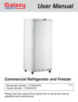 Manual for Galaxy GRI-20 Reach-In Refrigeration