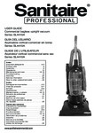 Manual for Sanitaire SL4410A Bagless Upright Vacuum Cleaner Manual for Sanitaire SL4410A Bagless Upright Vacuum Cleaner