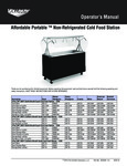 Manual for Vollrath Affordable Portable Cold Food Station