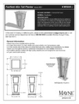 Mayne Fairfield 40 Inch Tall Planter Instructions