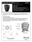 Mayne Modesto 30 Inch Round Planter Instructions Mayne Modesto 30 Inch Round Planter Instructions