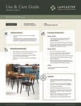 L T&S MID-CENTURY Series Use and Care Guide L T&S MID-CENTURY Series Use and Care Guide