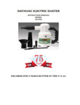 MetroVac DataVac Electric Duster Manual