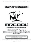 MRCOOL Cooling-Only Condenser Manual