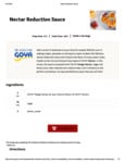 Nectar Reduction Sauce Recipe