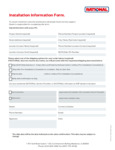 Rational Installation Information Form