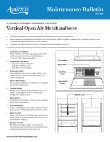 Open Air Merhandiser 193VOA Maintenance Bulletin