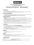 6150 / 6151 Strip Warmer Operation / Parts Manual