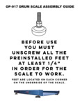 Optima Drum Scale Instructions